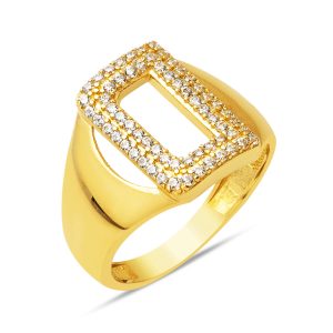 14 Karat Gold D Letteri Ring