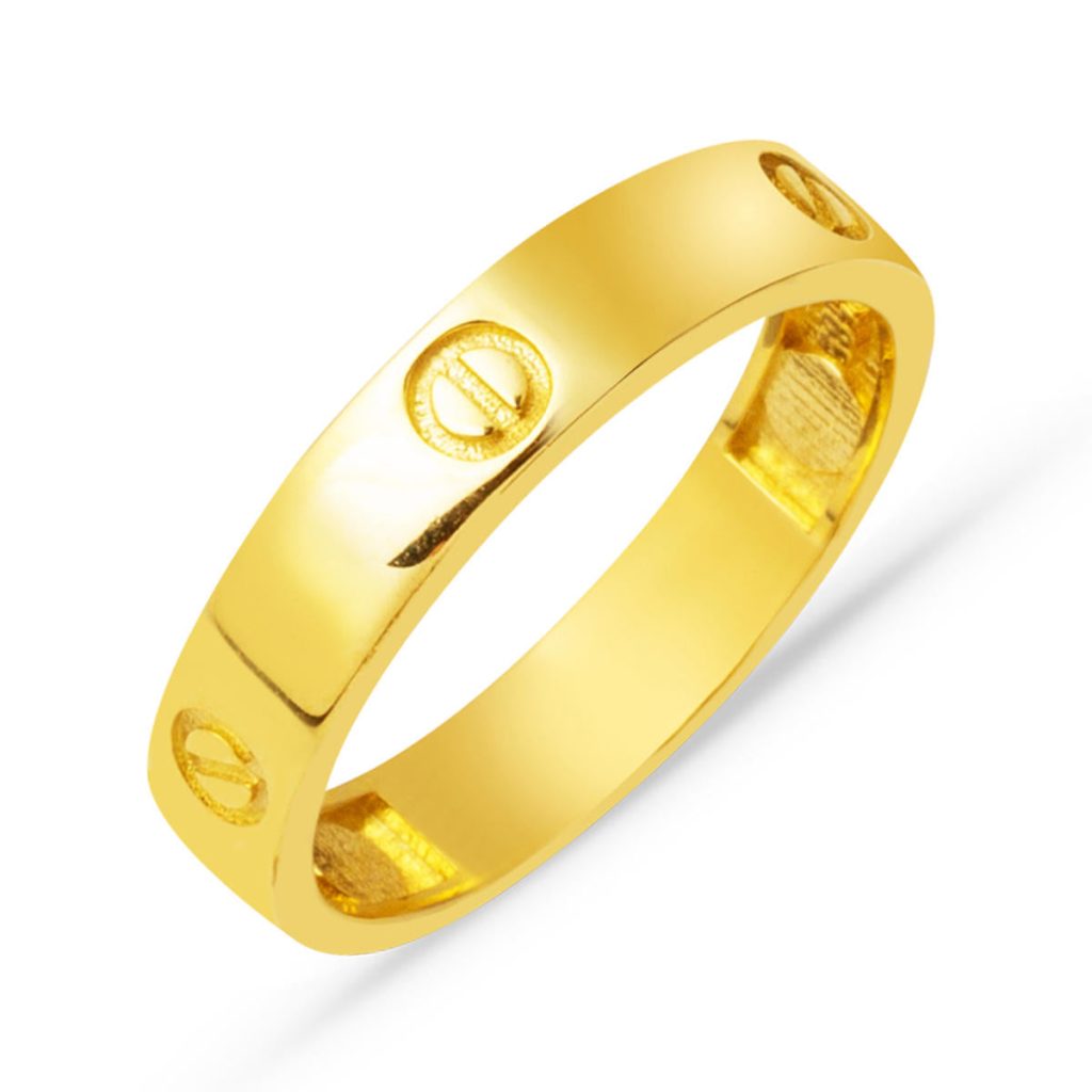 14 Karat Gold with Screws Ring