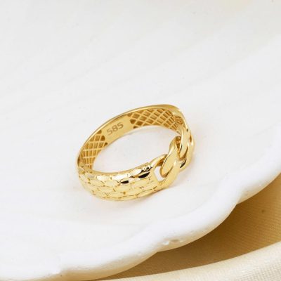 Gurmet Balıksırtı 14 Ayar Altın Yüzük - 14K - 2.25g - EZ Gold