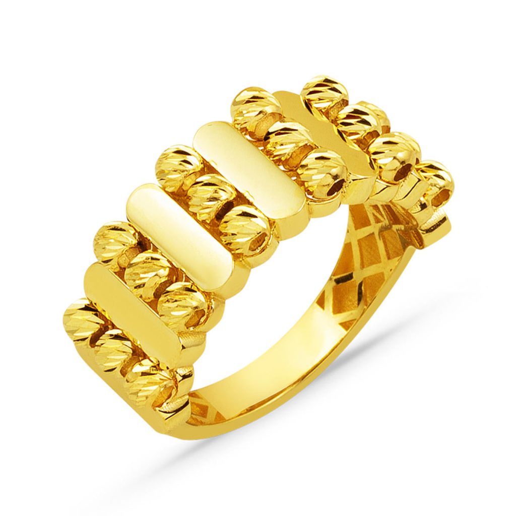 Ball Design 14 Karat Women's Gold Ring