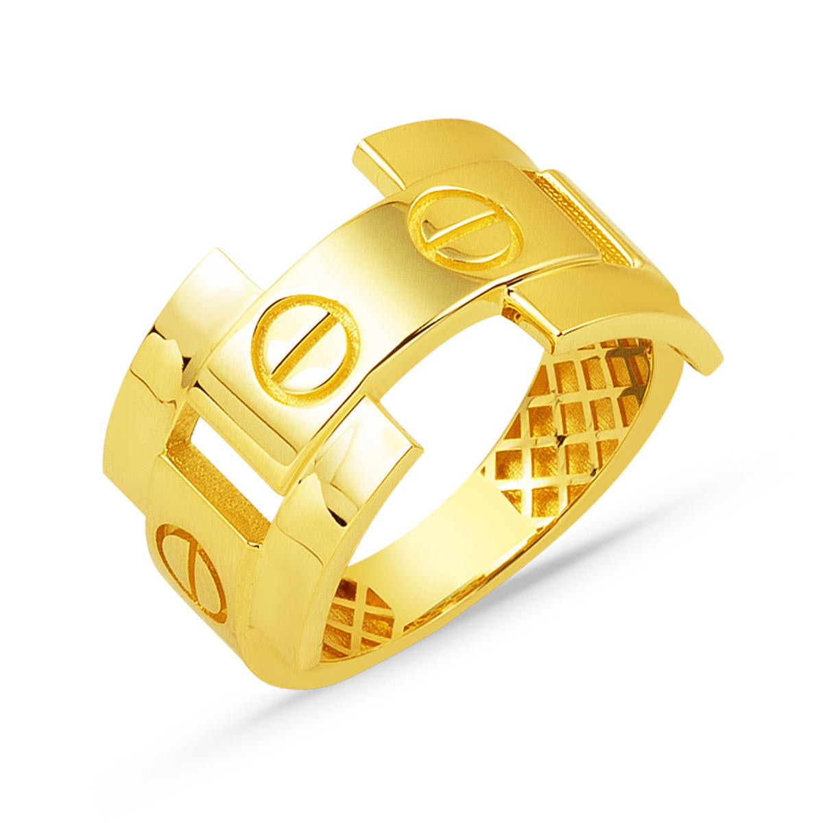 with Screws Kartiyer 14 Karat Gold Ring
