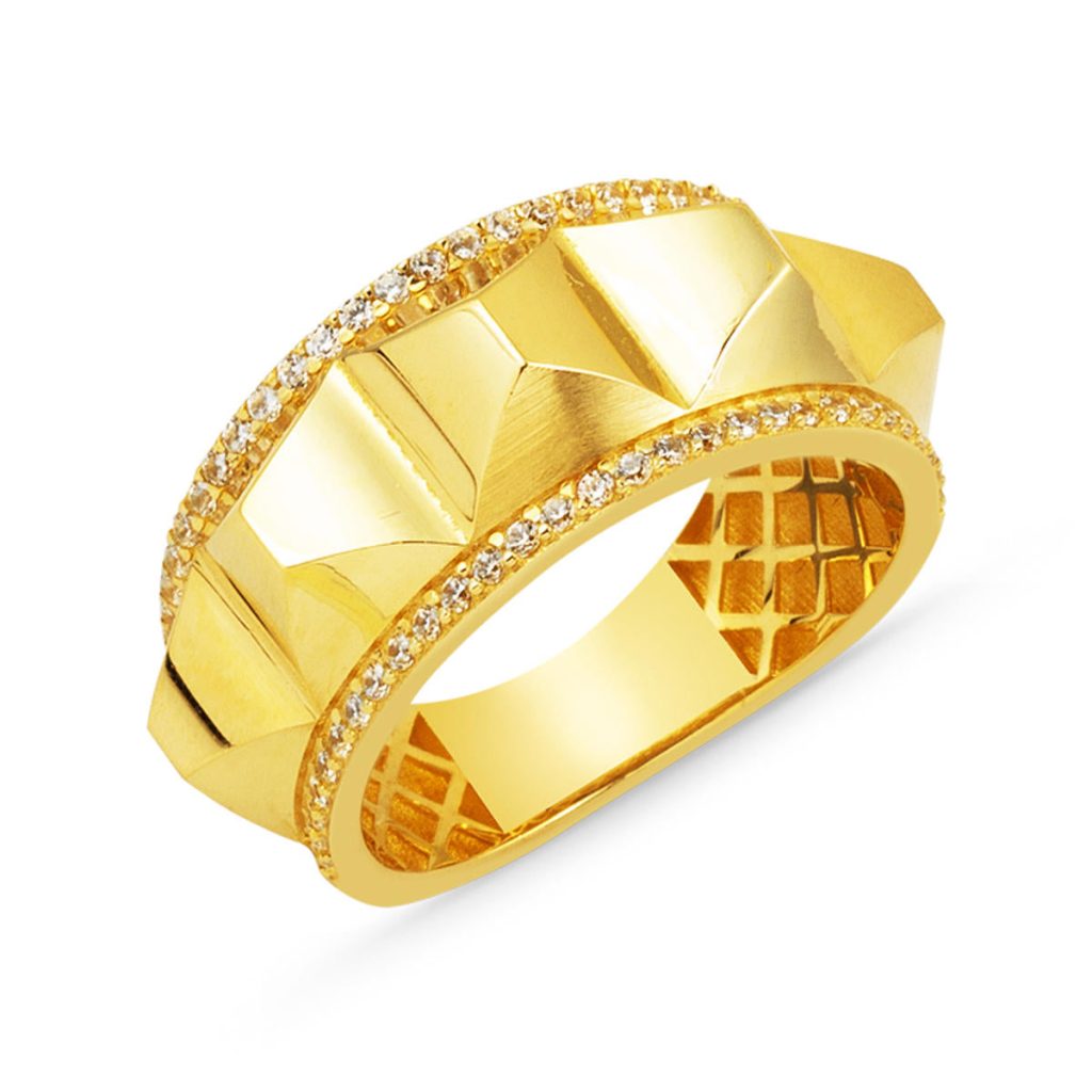 avec Pierres Piramit 14 Carats Or Bague