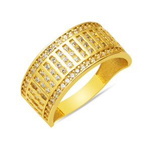 Moderne Design 14 Carats Demi Tur Or Bague