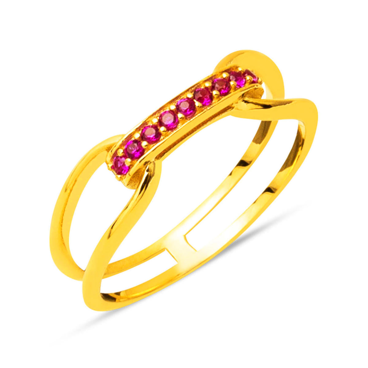 22 Carats Rouge avec Pierres Sarmal Or Bague