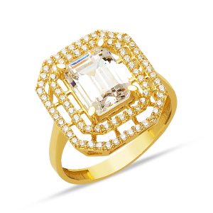 Baguette Gold Ring 14 Karat