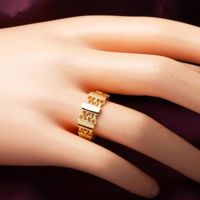 Zincir Motifli 14 Ayar Altın Yüzük - 14K - 2.02g - EZ Gold