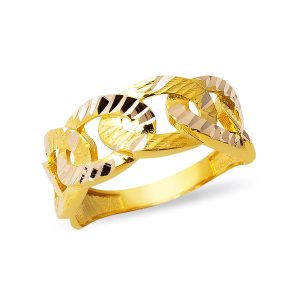 Chain Model Plain Gold Ring