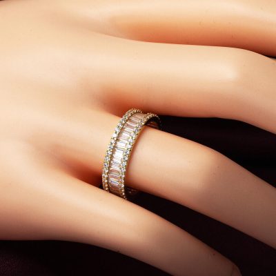 Tamtur Baget Taşlı Altın Yüzük - 14K - 3g - EZ Gold