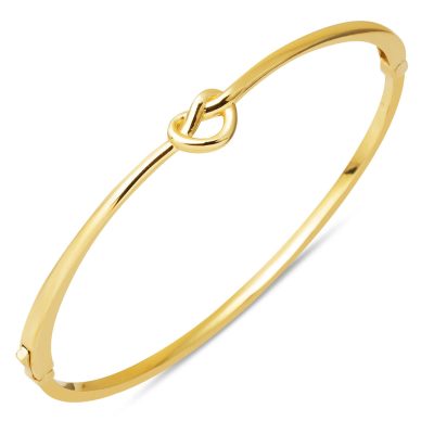 14K Heart Bağı Gold Cuff Bracelet