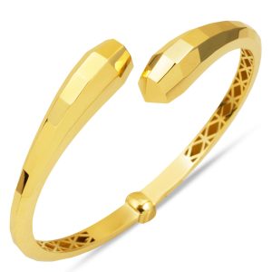 Prizma Twin Gold Cuff Bangle 14 Karat