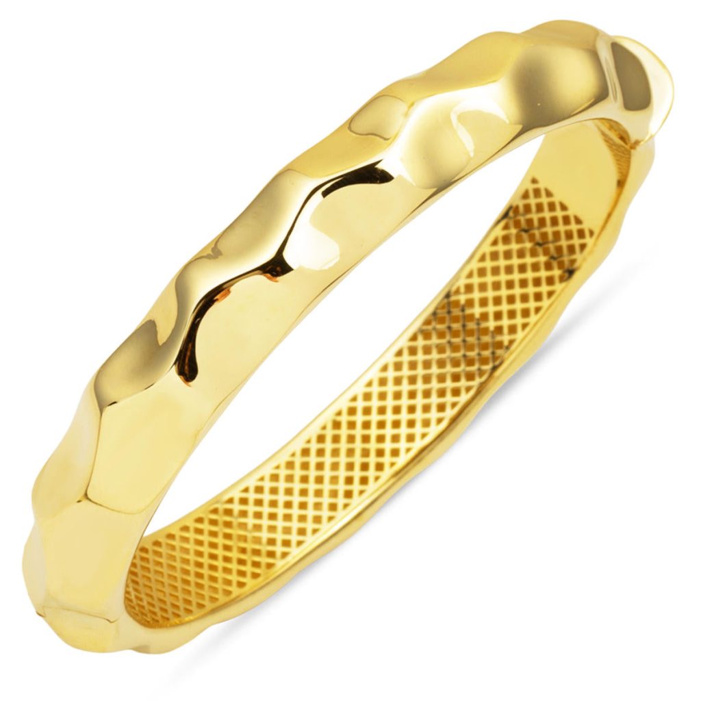 Dalgalı Model Or 14 Carats Manchette Jonc