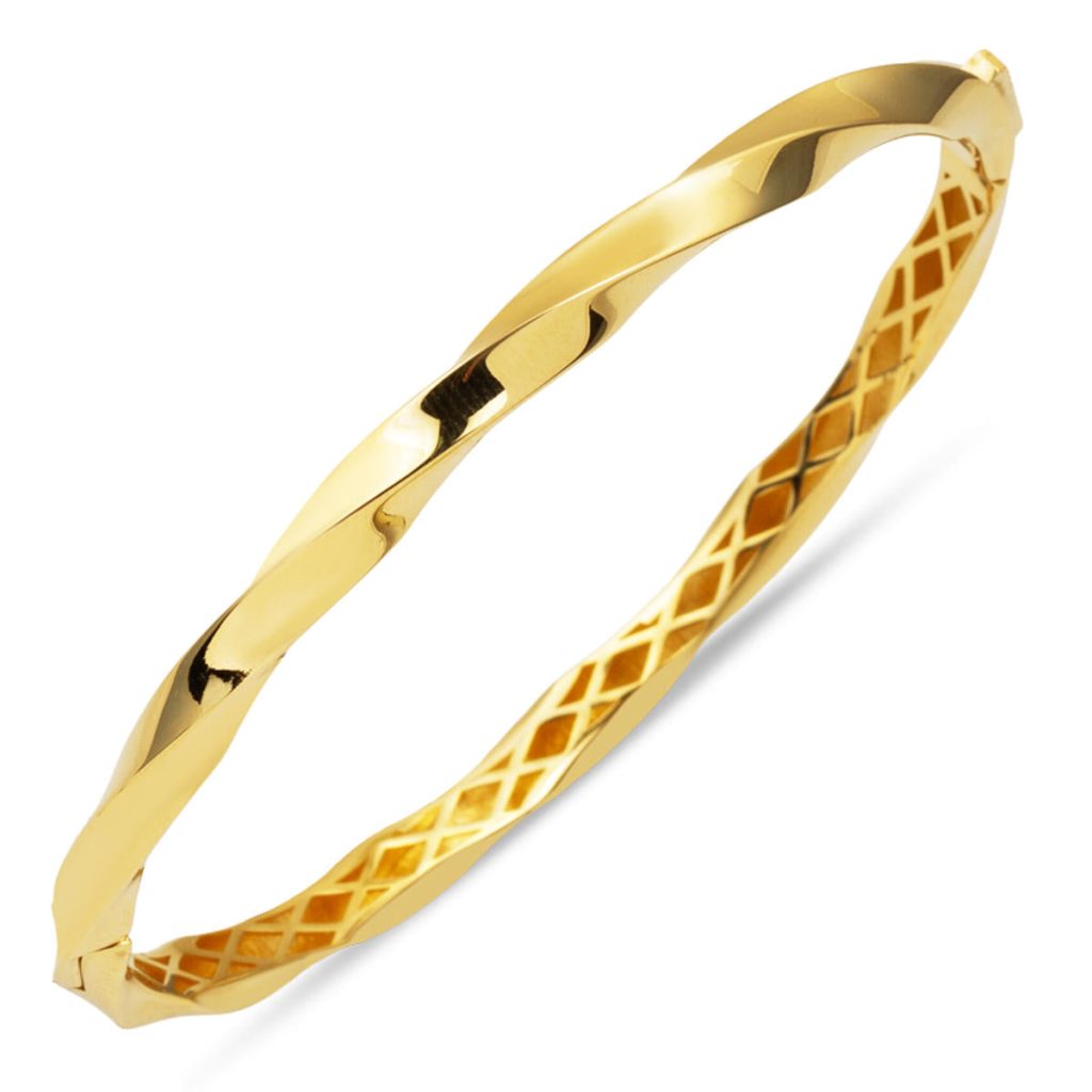 Twistedlı Spor 14 Karat Gold Cuff Bangle
