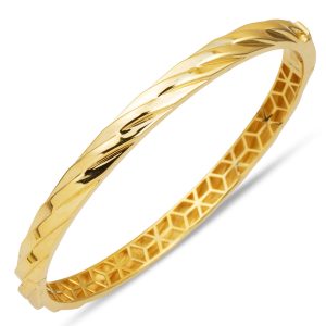 Sırma Model Cuff Bangle 14 Karat Gold