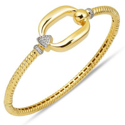 14K Spor Gold Cuff Bracelet