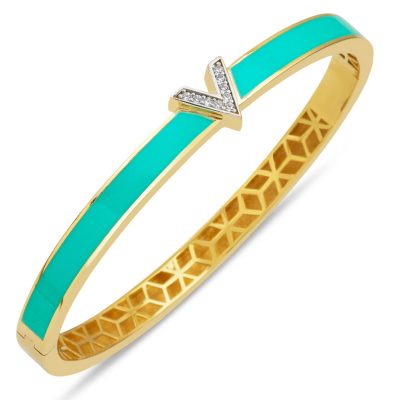 Versage Turkuaz Coloré 14 Carats Manchette