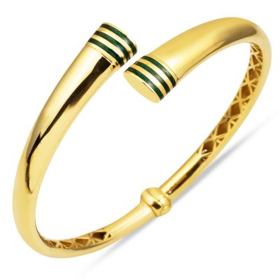 Alvina Green Colored 14K Cuff Bracelet