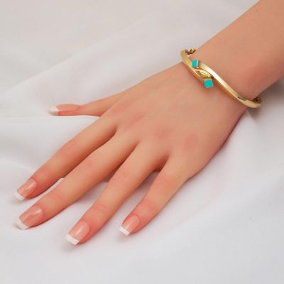 Neva Renkli Mineli 14 Ayar Kelepçe Bilezik - 14K - 11.73g - EZ Gold