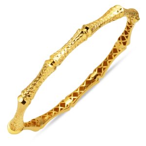 Jaune Or Işıltılı Manchette Bracelet 14 Carats