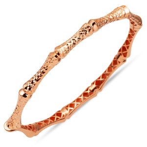 Rose Or Işıltılı Manchette Bracelet 14 Carats