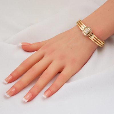 Baguetteli Kaburga Gold Cuff Bracelet - 14K - 7.78g - EZ Gold
