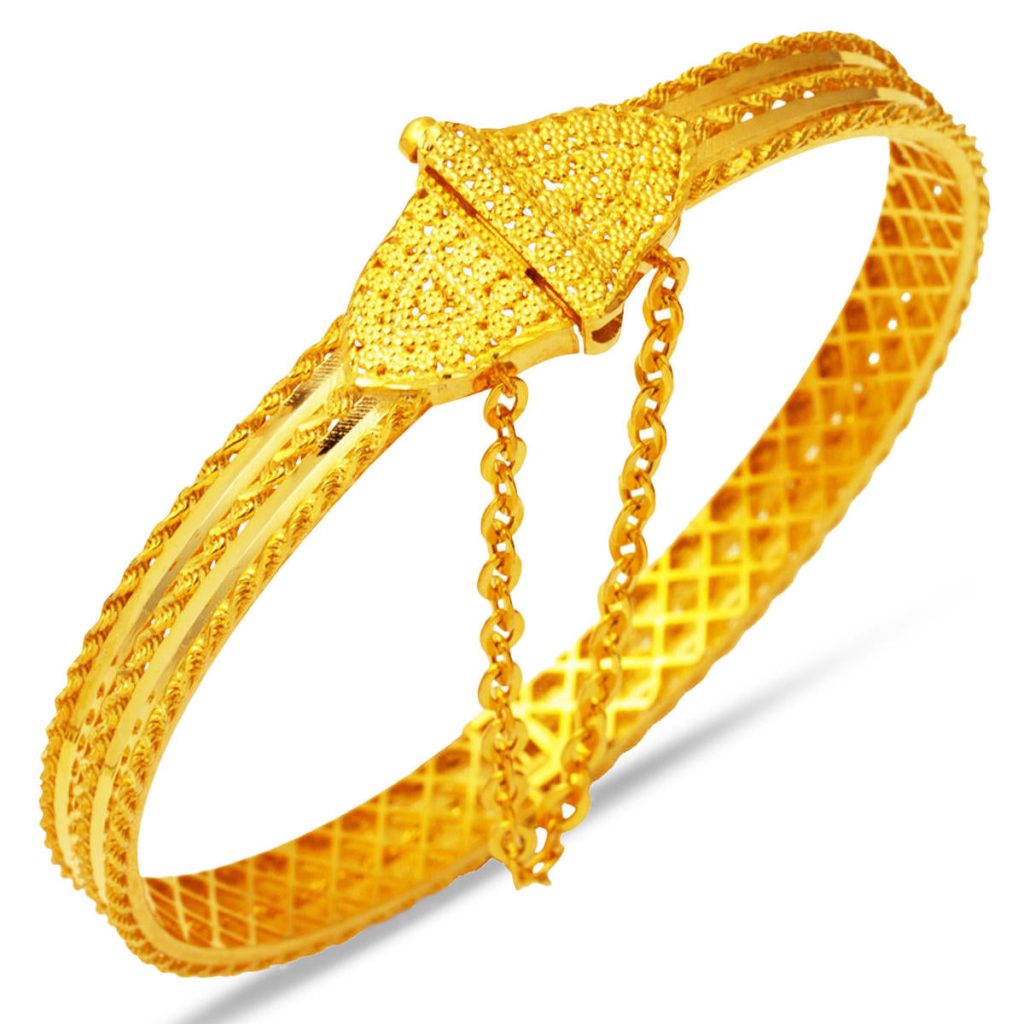 Ajda Kalemli with Clasp 14 Karat Cuff Bangle