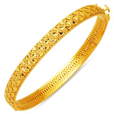 22K Tree of Life Gold Cuff Bracelet