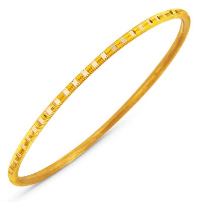 Thick 14 Karat Ajda Gold Bangle