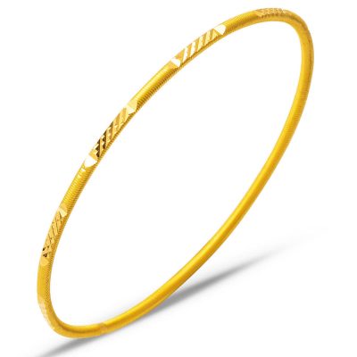 14 Karat Kibrit Çöpü Ajda Gold Bangle