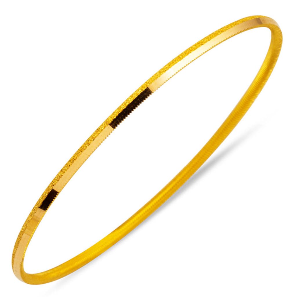 Ajda 14 Karat Gold Simli Bangle