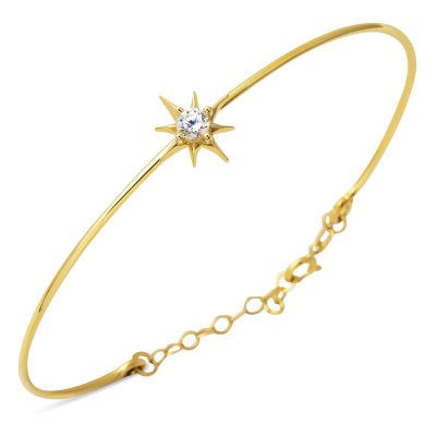 Kuzey Starı 14K İnce Spor Bracelet
