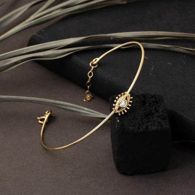 Göz 14K Gold Spor Cuff Bracelet - 14K - 3.8g - EZ Gold