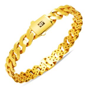 22 Karat Curb Gold Cuff Bangle