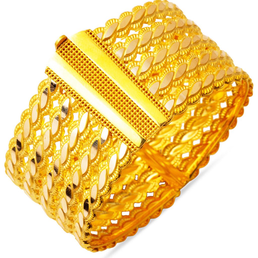 14 Carats Erzurum Torsadé Manchette Jonc