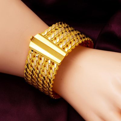 14K Erzurum Twisted Cuff Bracelet - 14K - 30g - EZ Gold