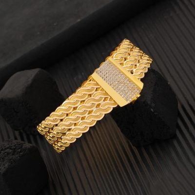 Saç Wovensü Twistedlı 14K Gold Bracelet - 14K - 20.55g - EZ Gold