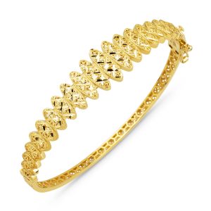 Telkari Kalem İşlemeli 14 Karat Gold Cuff