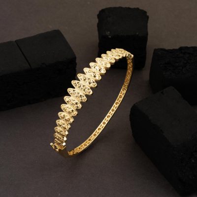 Telkari Kalem İşlemeli 14 Ayar Altın Kelepçe - 14K - 9.25g - EZ Gold