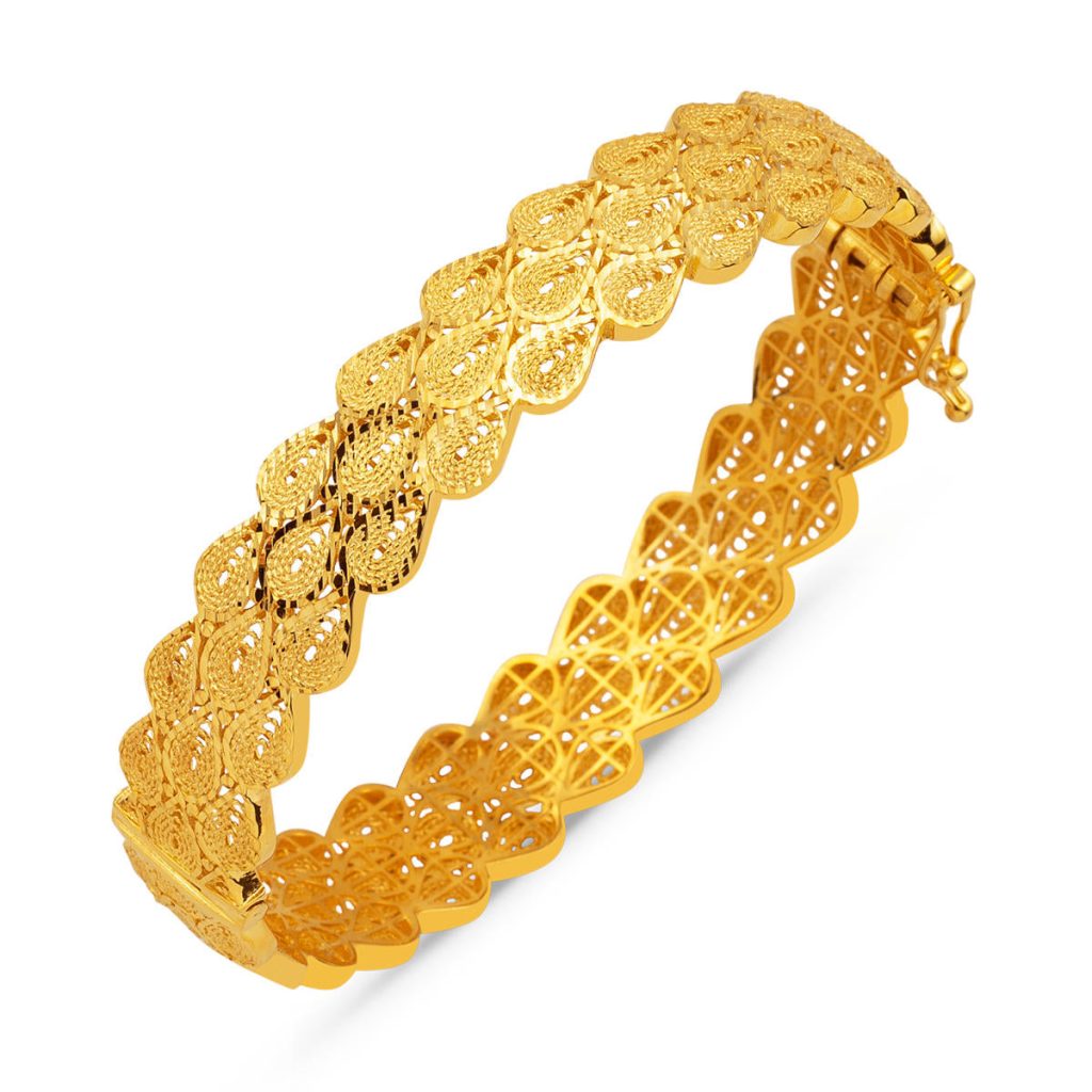 Goutte Model 14 Carats Manchette Or Bracelet
