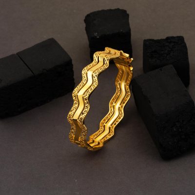 Zikzak Model Ajda 14 Ayar Altın Kelepçe Bilezik - 14K - 12.81g - EZ Gold