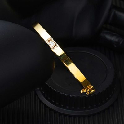 22K Baguette Gold Cuff Bracelet - 22K - 12g - EZ Gold