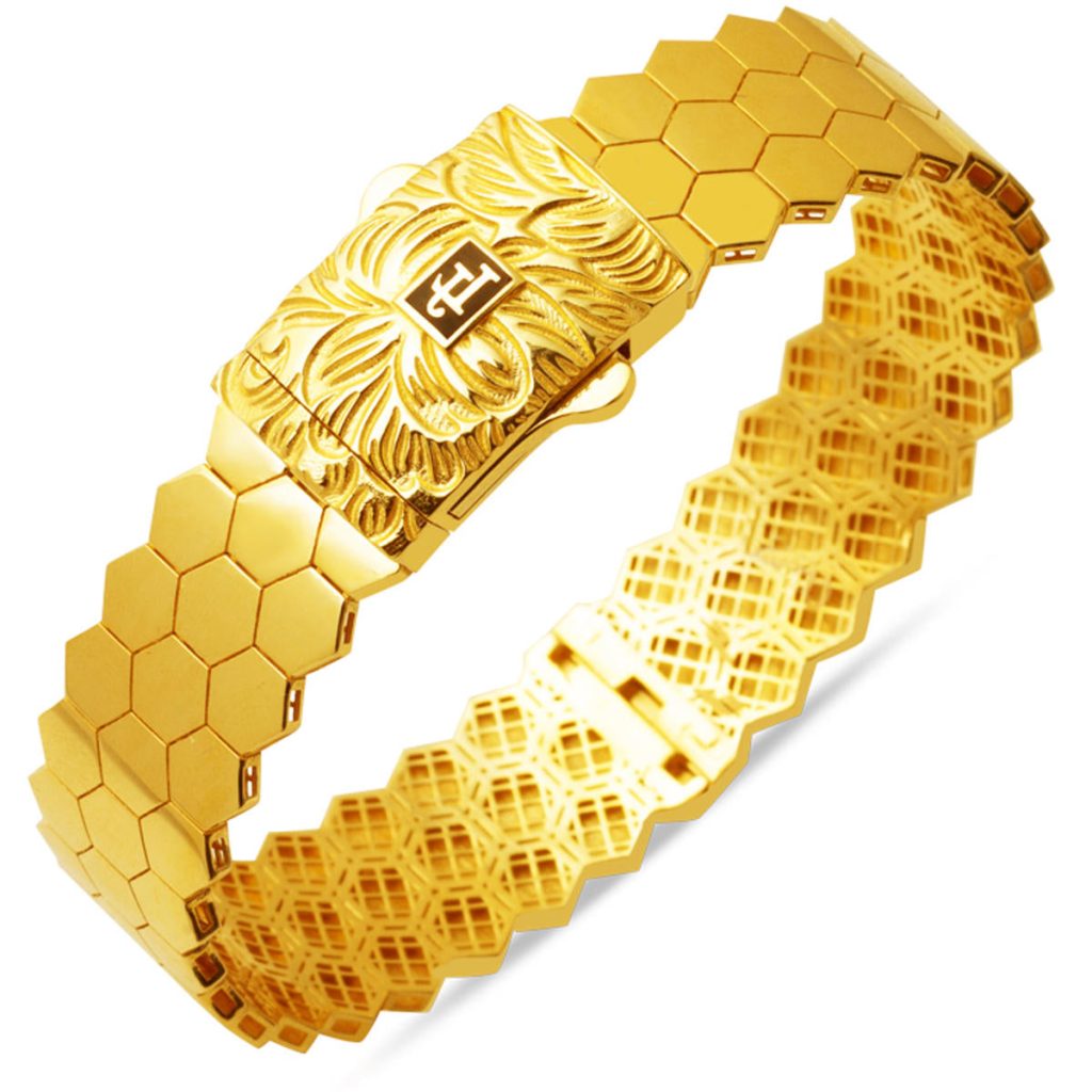 Modern Design 14 Karat Cuff Gold Bracelet