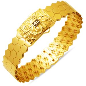 Modern Design 14 Karat Cuff Gold Bracelet