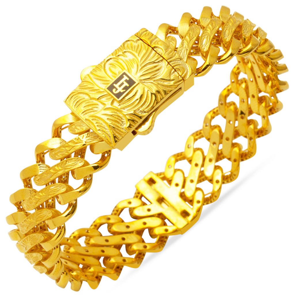 14 Karat Desenli Twisted Cuff Gold Bangle