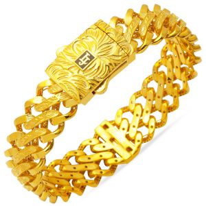 14 Carats Desenli Torsadé Manchette Or Jonc