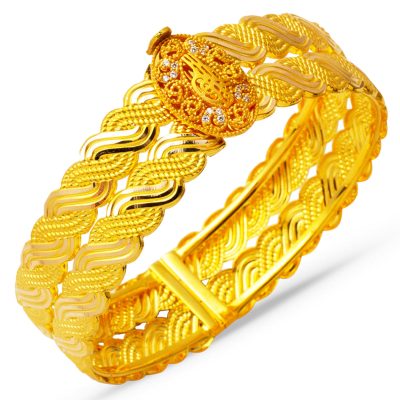 Trabzon Wovensü 14K with Monogram Gold Kilitli Bracelet