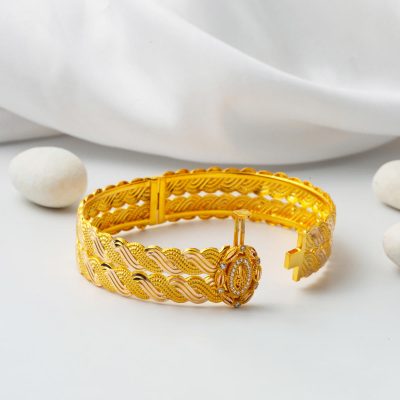 Trabzon Wovensü 14K with Monogram Gold Kilitli Bracelet - 14K - 16.38g - EZ Gold