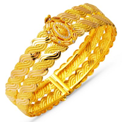Trabzon Wovensü with Monogram 14K Gold Bracelet