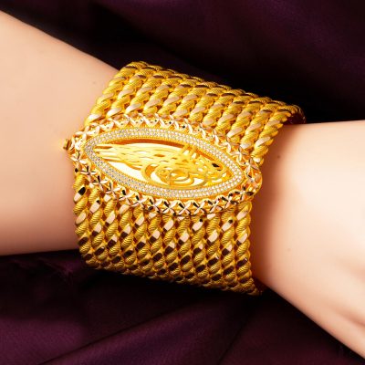 Büyük with Monogram Twistedlı Kilitli Gold Bracelet - 14K - 65.47g - EZ Gold