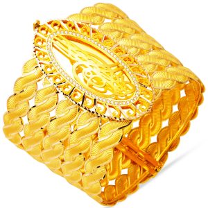 Saç Tressésü Torsadée Monogramme Ottoman Manchette Or Jonc