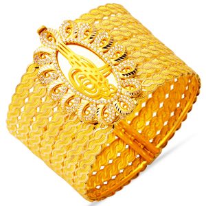 Reyna Tughra Gold Cuff Bangle